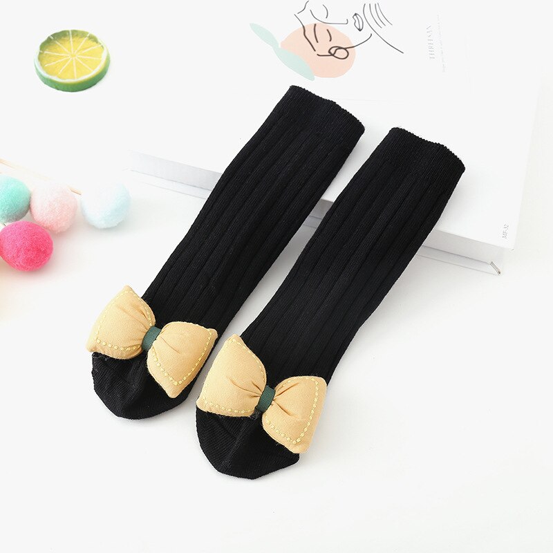 0-3Y Unisex Sveglio Bello Del Fumetto Dei Capretti Del Bambino Calzini E Calzettoni Al Ginocchio Della Ragazza del Ragazzo Del Bambino Del Bambino Calzini E Calzettoni Grande Arco Infantile Sockings Morbido Cotone bambini Calzini E Calzettoni: Black / M 12-24Months