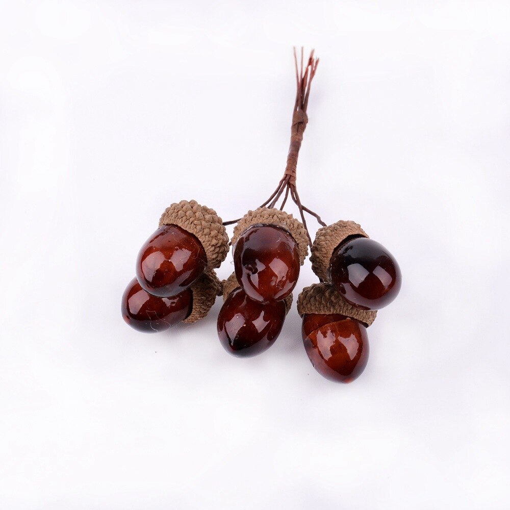 6 stks Kerst Pine Cones Sneeuw Tipped Natuurlijke Pine Cone met String voor kerstboom Decoratie