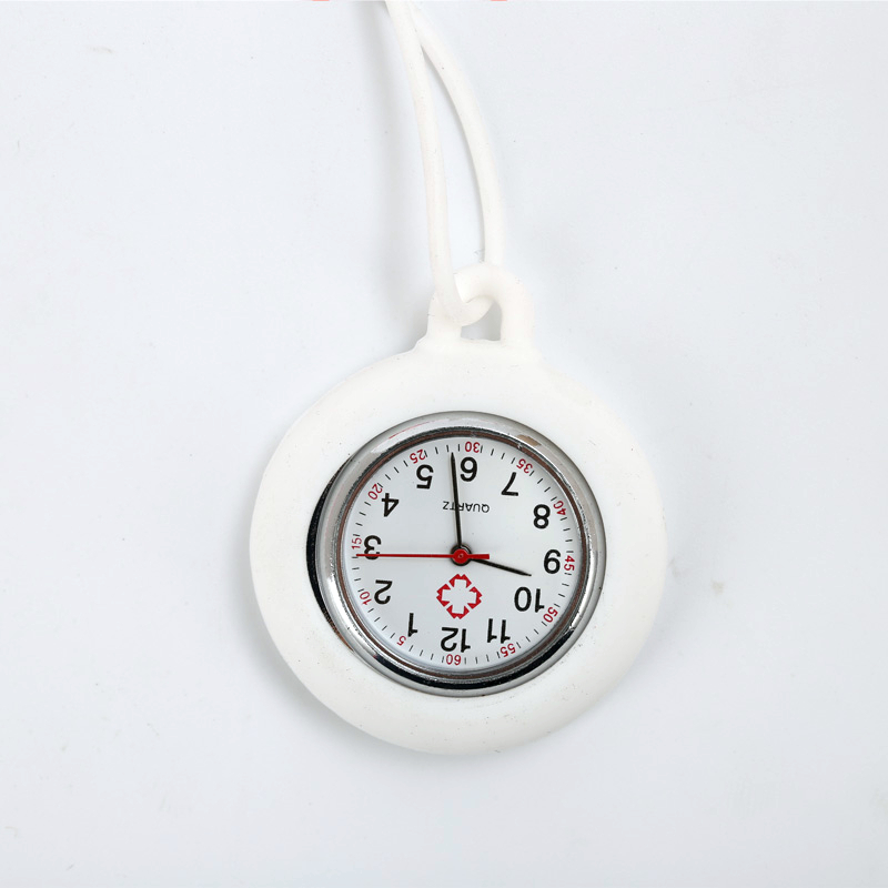 Lot de 10 montres de poche en Silicone à collier de corde créative, pour infirmières médecins hôpitaux étudiants robe à Quartz horloge suspendue