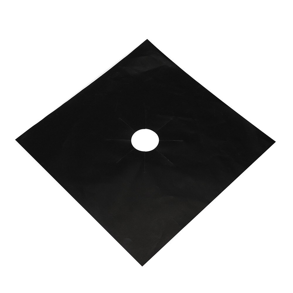 Gjenbrukbar universal brenner brenner deksel 2 stk glassfibermateriale beskytter plate ovn liner kjøkkenutstyr  #3 a 20: Svart