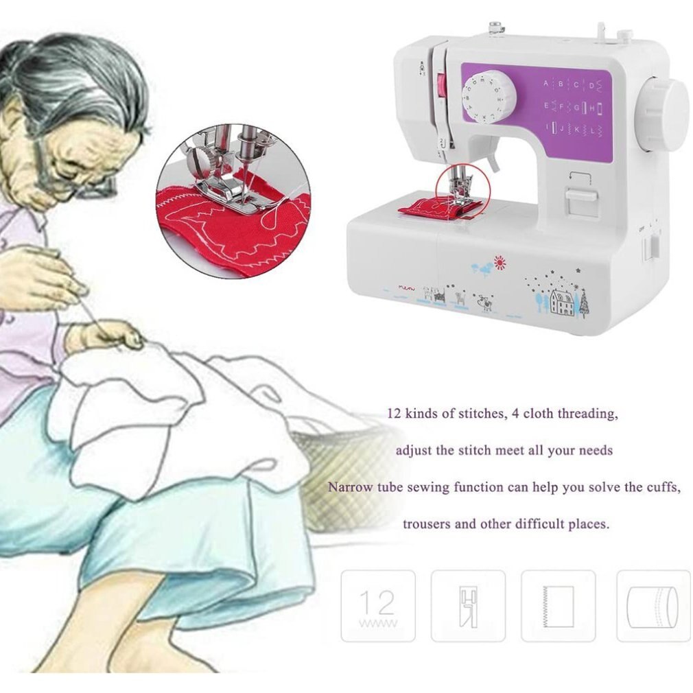 JG-1602 Household Multi-Function Sewing Machine Electric Micro-Sewing Machine Mini Sewing Machine Embroidery Letters