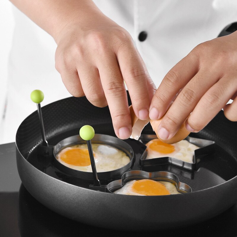 10 pièces multi forme en acier inoxydable omelette machine mignon oeuf crêpe moule enfants frits oeuf moule gadgets de cuisine
