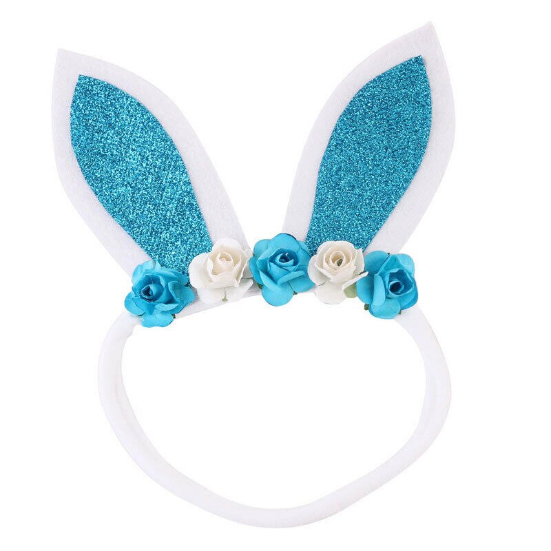 Nette Baby Mädchen Kleinkind Kinder Elastische Blume Haar Band Stirnband Headwear haarband Sommer Süße Prinzessin: Marine-Blau