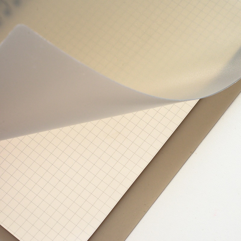 Catena Stationery Grey Translucence Binder A4/B5/A5 Loose-Leaf PP Shell Porous Paper Clip Folder File Organizer Office Accessory