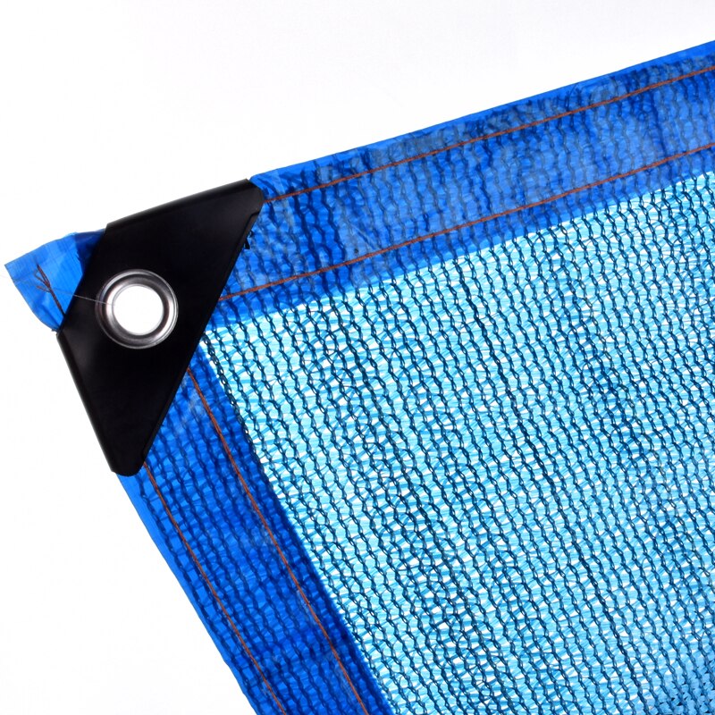 Filet d'ombrage HDPE Anti-UV bleu 8 broches, abri pour plantes succulentes, auvent d'extérieur, couverture de piscine, voile d'ombrage