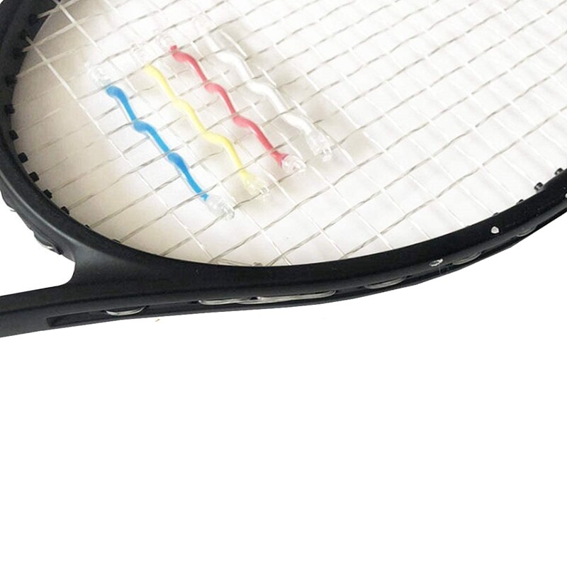 10Pcs Long Shape Hook Silicone Tennis Racket Vibration Dampener Shock Absorber