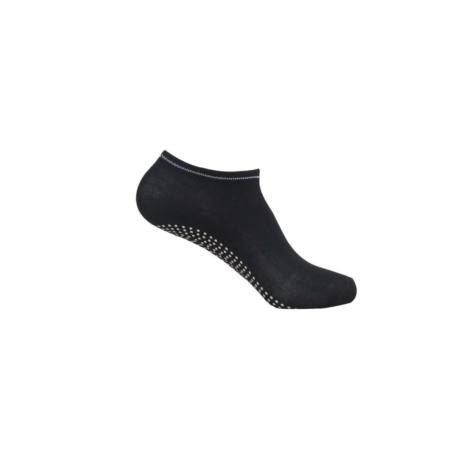 Chaussettes de Yoga pour femmes, lot de 4, antidérapantes, pour Ballet, Trampoline, gymnastique: Black 