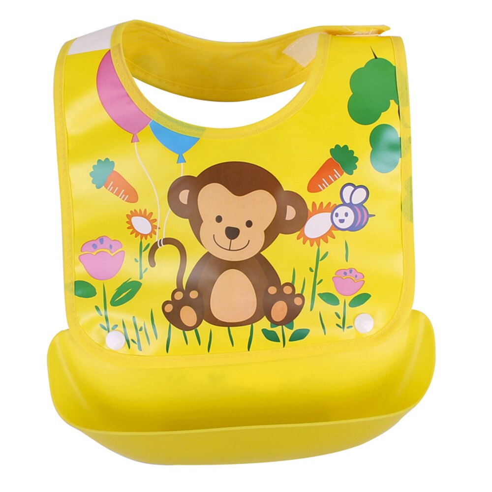Bébé détachable enfants garçons filles imperméable à l'eau alimentation tablier salive serviette bavoir Smock: K