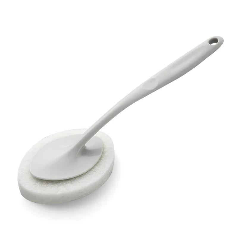Bathroom Long Handle Sponge Brush,Wall Cleaning Brush,Bathtub Sponge Brush,Suitable For Cleaning Bathroom Toilet Sink: Yellow