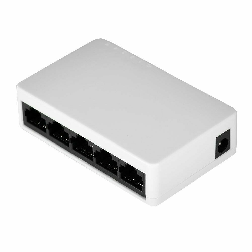 Universal Hub Splitter Home Desktop Ethernet Switch Wall Hanging 5 Port Mini Full Half Duplex 100 Mbps Self Adaptive Network LAN