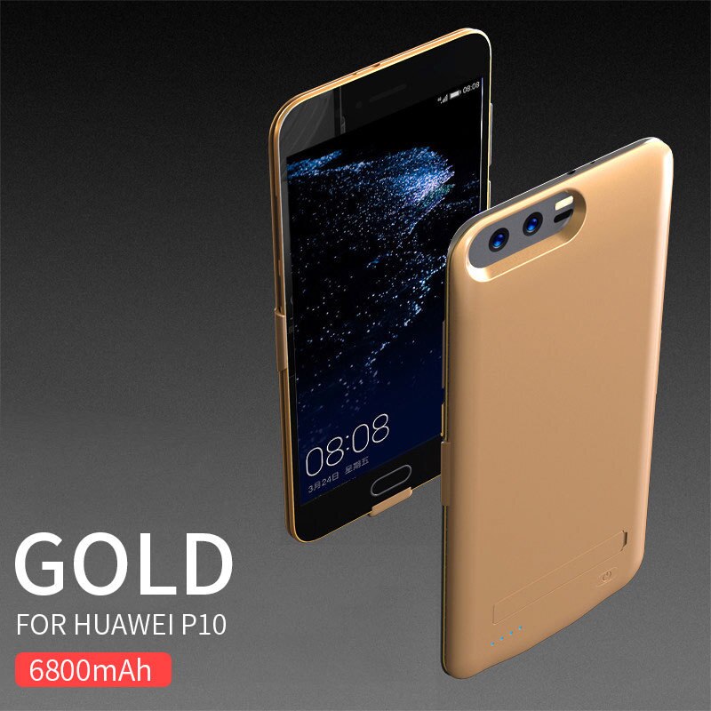 NENG 6800mAh Battery Charger Case For Huawei P9 P10 Power Bank Charging Phone Cover Slim Powerbank Case For Huawei P9 P10 Plus: Gold For P10