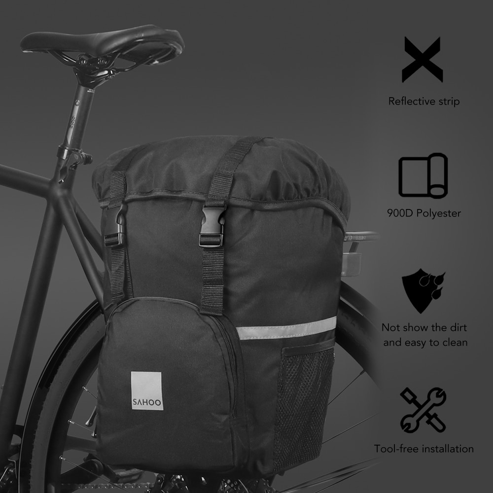 15l sykkelveske enkel bagasje sykkelveske multifunksjonell sykkel sykkel bagsete bagasje bagasje bag stor kapasitet vanntette vesker