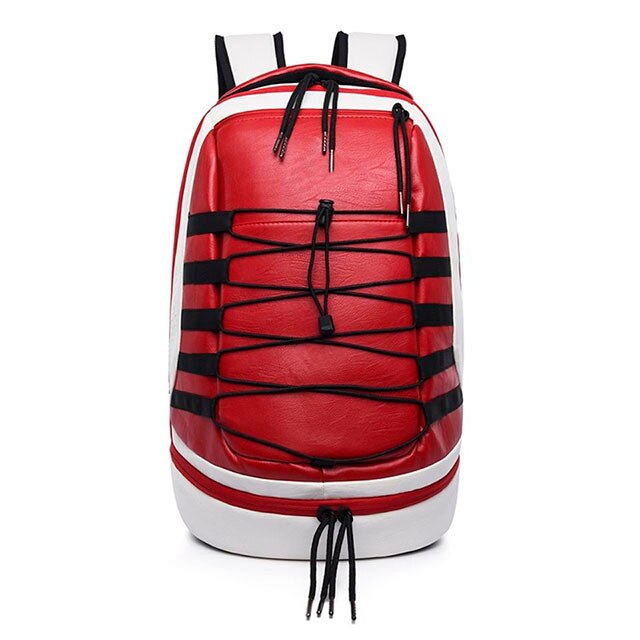 35L Outdoor Soccer Sports Bag Basketball Backpack Football Gym Fitness Bag For Men Laptop Backpack Waterproof Hiking Daypack: Red
