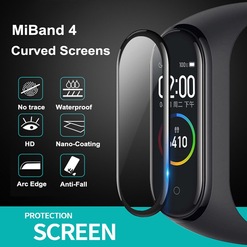 Mi Band 6 Screen Protectors for Xiaomi Miband 5 4 3 3D Curved HD Soft Screen Protector Film For mi band 5 4 3 Not Tempered Glass