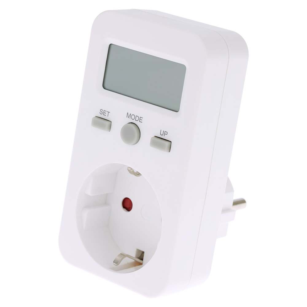 EU Plug Plug-in Digital Wattmeter LCD Energy Monitor Power Meter Electric Test Energy Meter Usage Monitoring Socket