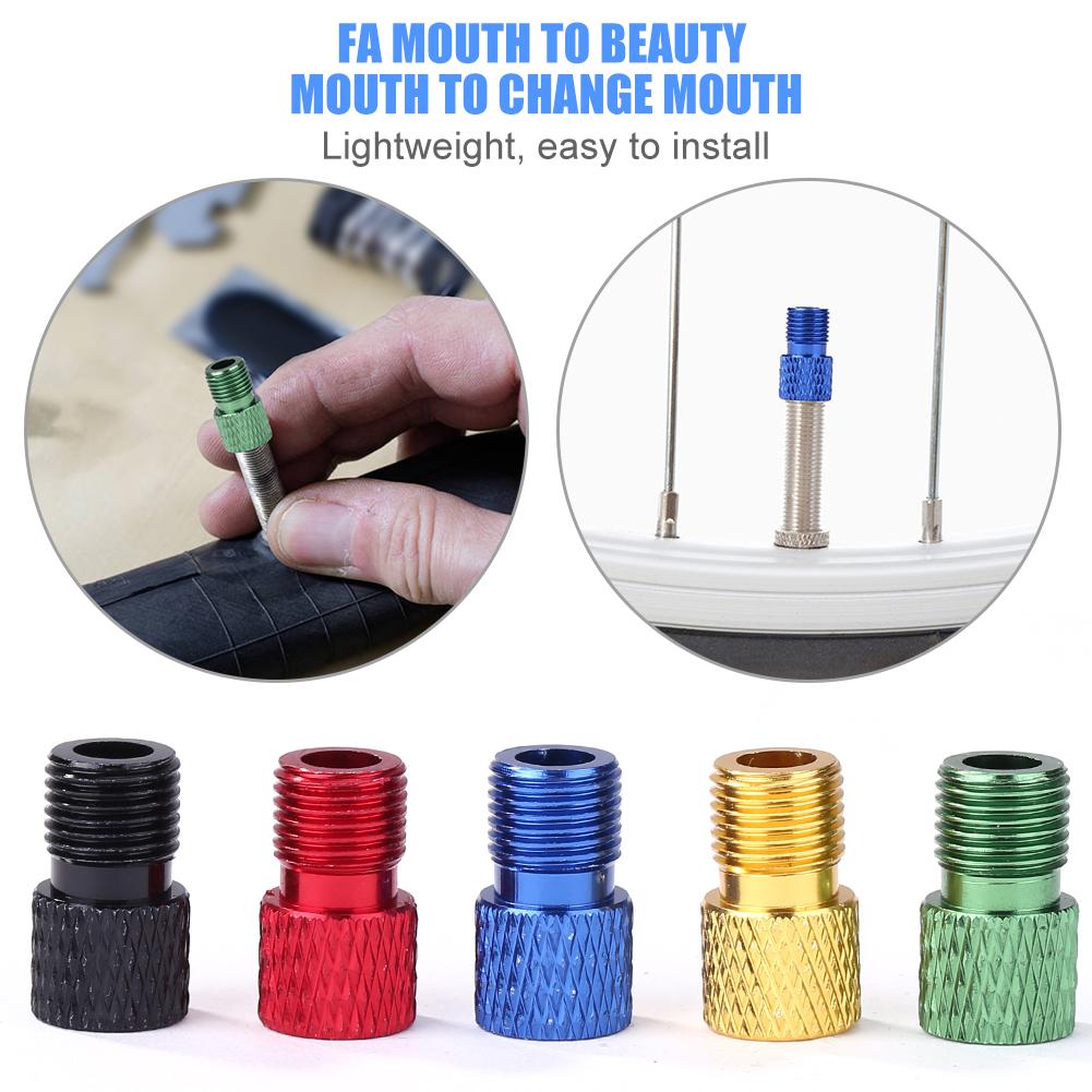 Bike Schrader Valve Adapter Portable Fixed Gear MTB Bike Presta to Schrader Valve Adapter Cycling Tire Tube Tools
