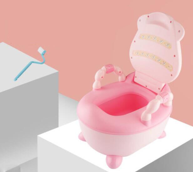 Kinderen Baby Zindelijkheidstraining Koeien Jongen Meisje Draagbare Toilet Seat Baby Potje Wc Pot: pink with feet