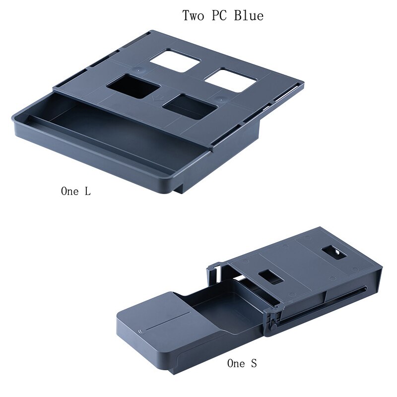 Under Table Drawer Hidden & Secret Space Large Capacity High Load-bearing Self-adhesive Stationery Sundries Cabinet Organizer: S1Blu L1Blu