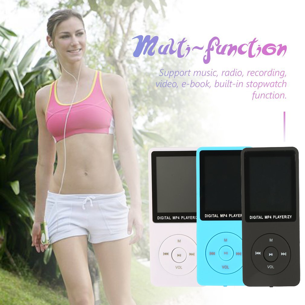 Reproductor de música MP3/MP4 portátil sin pérdidas, con bluetooth, grabadora FM, compatible con tarjeta de memoria de 32G, teclas táctiles de 1,8 pulgadas