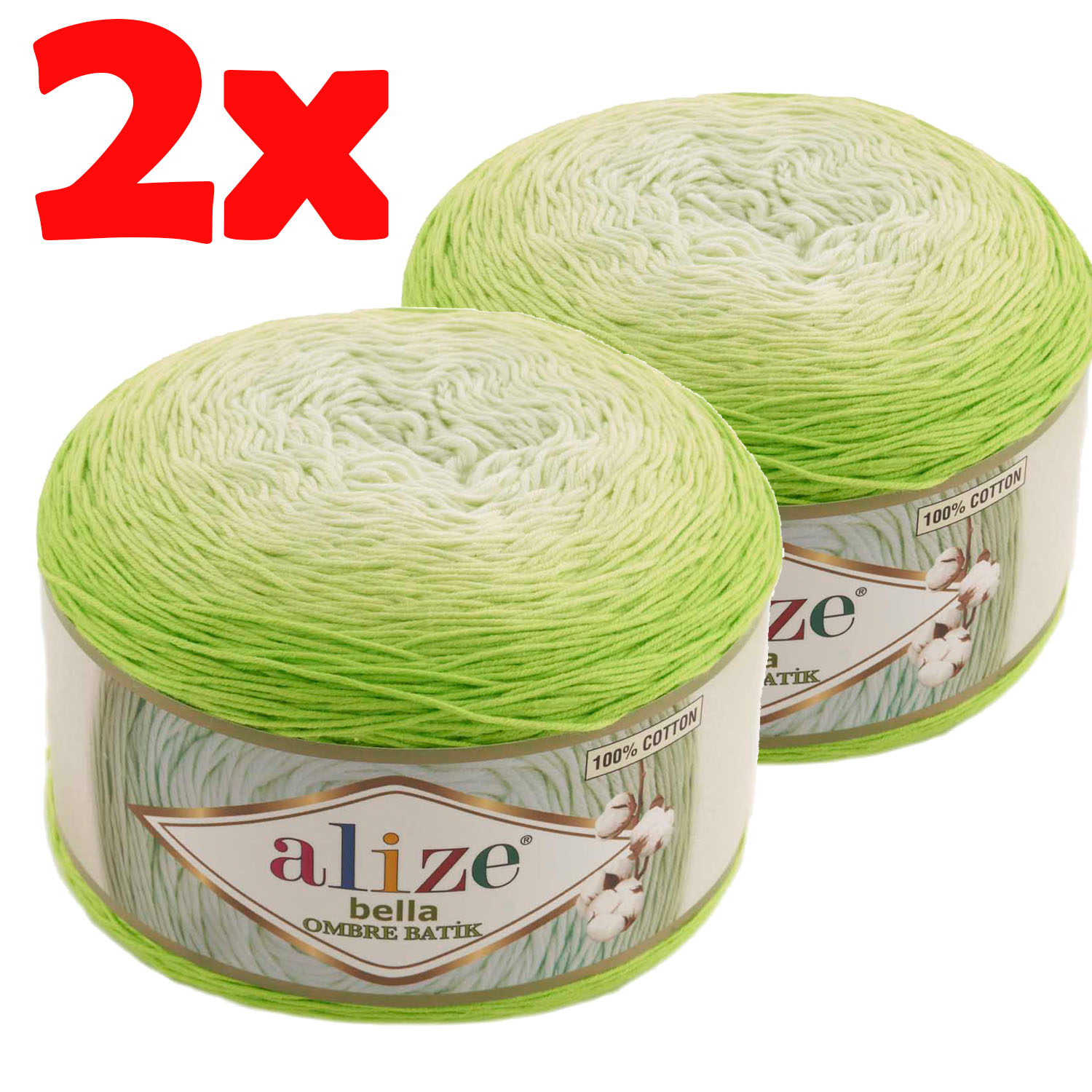 Hand Knitted Yarn 100% Cotton - 900 Meters(1-2x250gr) - 8 Color-Cake Knit Yarn Ball Scarf - Alize Bella Ombre Tie Dye-Sweater-DIY: 2x7412