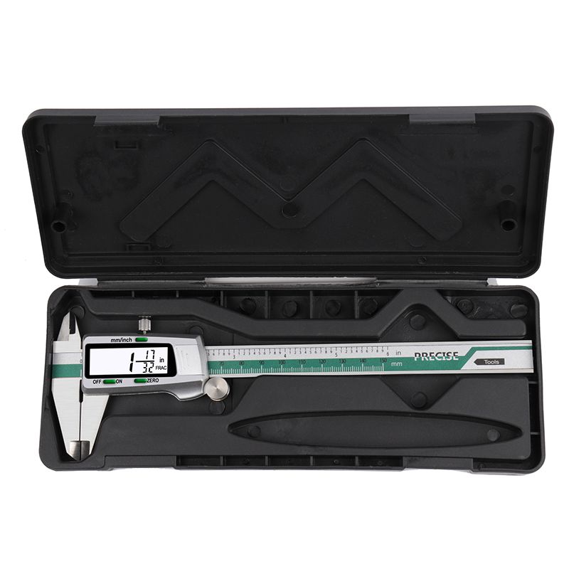 0.01mm Precision LCD Vernier Caliper 150mm Stainless Steel Digital Display Caliper Fraction Metric Inch Measuring Tools With Box