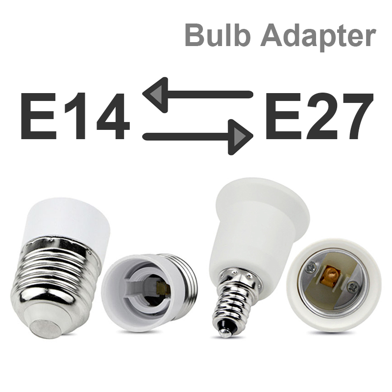 E27 om E14 om E27 Lamp Converter Extender Schroef Sockets Lot Adapter Base Armatuur Ronde Plastic Socket Holder LED Lamp