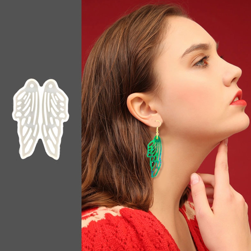 Angel Wings Earrings Epoxy Resin Mold Eardrop Danglers Silicone Mould DIY Crafts Jewelry Pendants Casting Tools