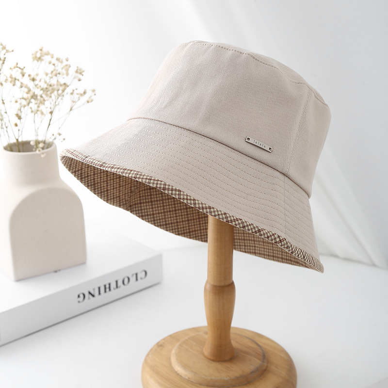 Forår sommer bøllehat kvinder retro enkel sløjfehat kvinder japansk stil fiskerhat med stor skygge: Grøn