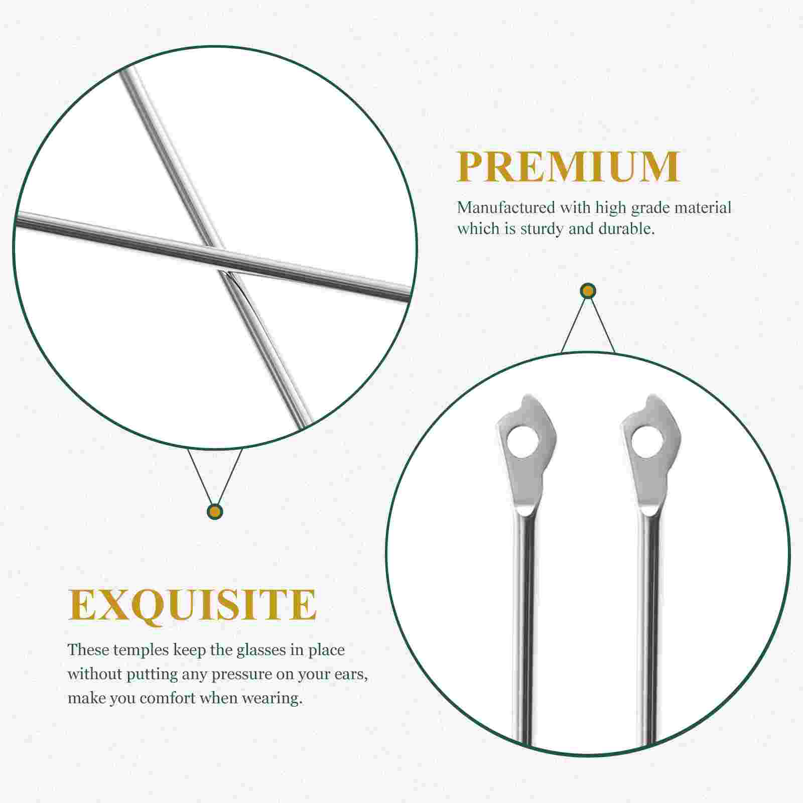 Brillen Accessoires Vervangende Arm Benen Brillen Tempelframe Zonnebril Metallic