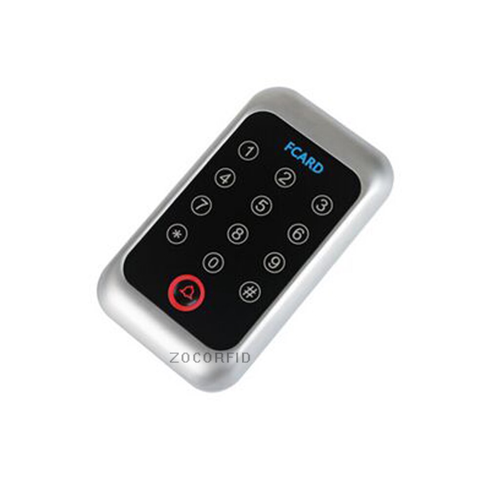 FC-393E 125KHZ Metal shell touch keyboard Rfid Access Control Keypad With 1000 Users+ 10 Key Fobs +1 remote controller