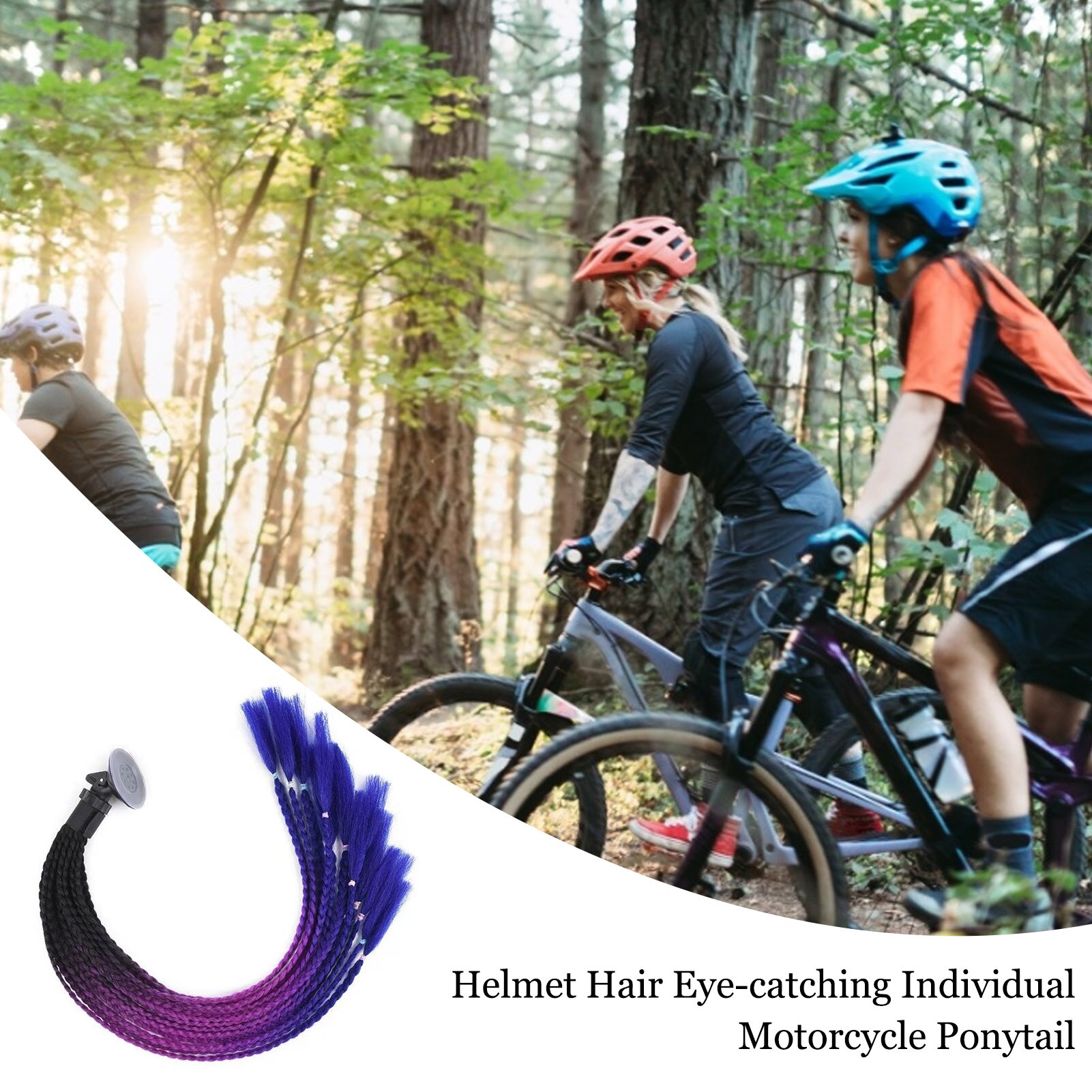 Casco de motocicleta con trenzas para mujer, casco , Peluca de cola de caballo para motocicleta, cascos de moto, 7 casco de colores, trenza sucia