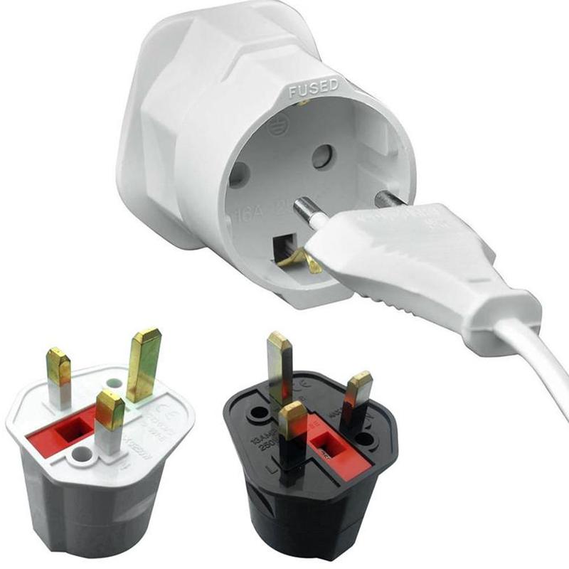 British standard conversion plug EU UK 3 Pin Plug 13A Converter Universal Adapter Travel 250V Q2C6