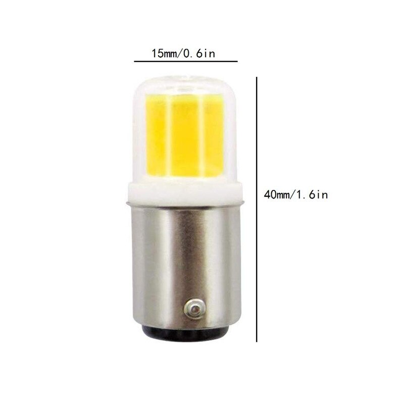 Ba15D Led Gloeilamp 5W AC DC 12V Niet-Dimmen 500 Lumen Cob 1511 Led Lamp Wit warm Wit Voor Kroonluchter Naaimachine