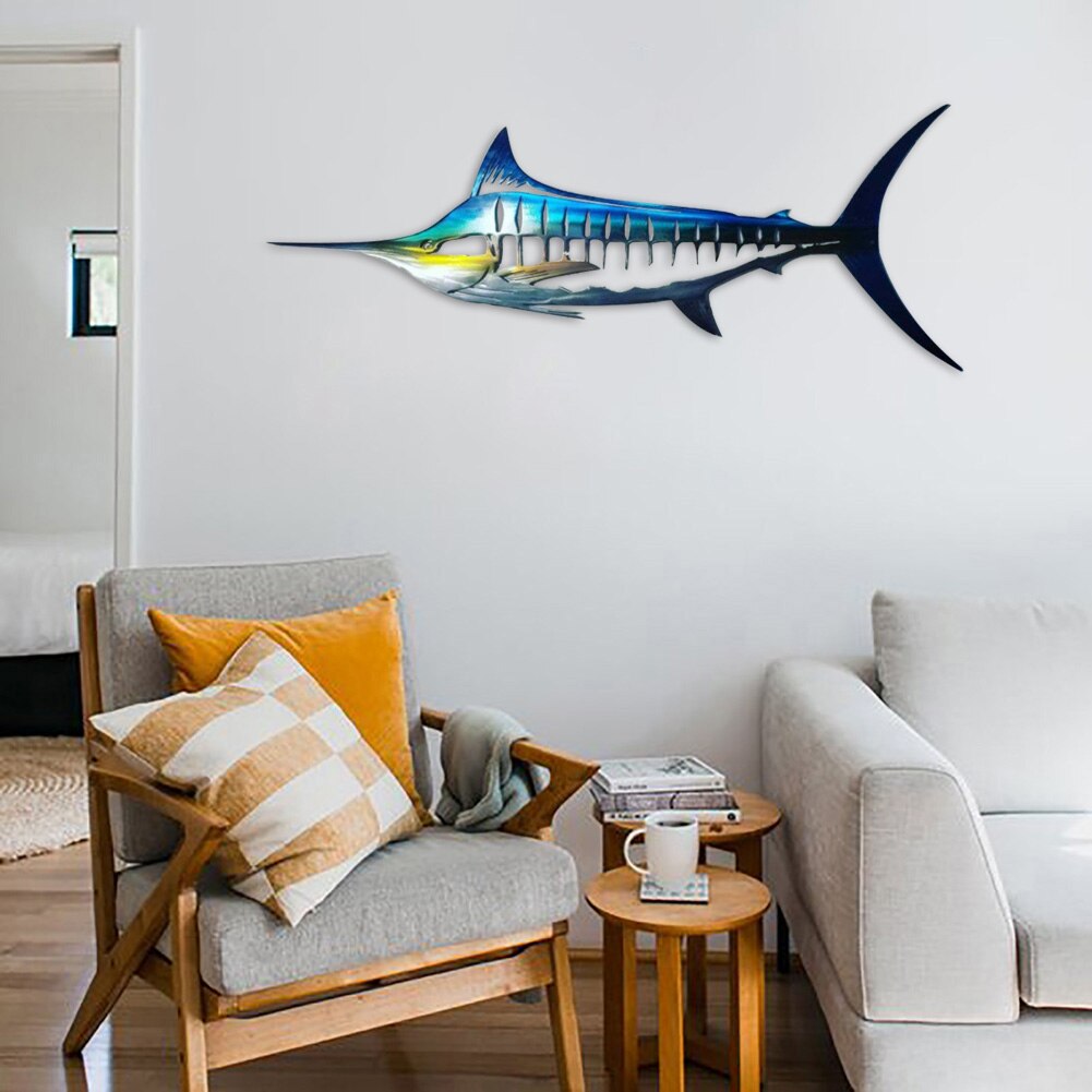 Ocean Park Shark Sculpture Hanging Hollow Pendant Wall-mounted Living Room Bathroom Bedroom Home Decor Decoration