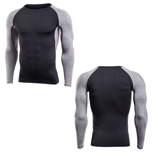 Raglan Manica Lunga Patchwork Stampato T Camicette Gli Uomini di Compressione Corsa e Jogging Camicette Quick Dry Magliette e camicette Palestre Fitness MMA Elastico Abbigliamento Sportivo: C4 / Asian size 4XL