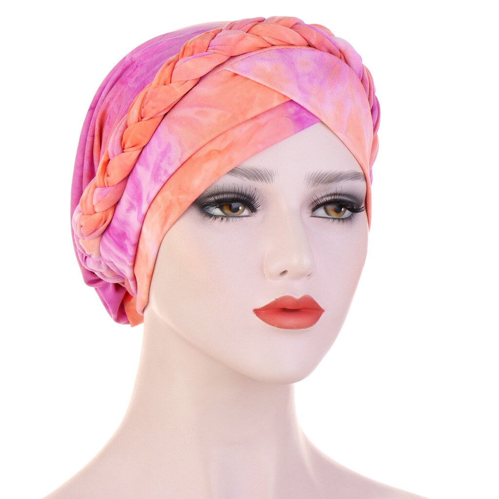 Muslim Braids Stretch Turba Hair Hats Beanie Bandanas Scarf Head Wrap Headwear for Women Head Wraps Muslim Hijab: 1