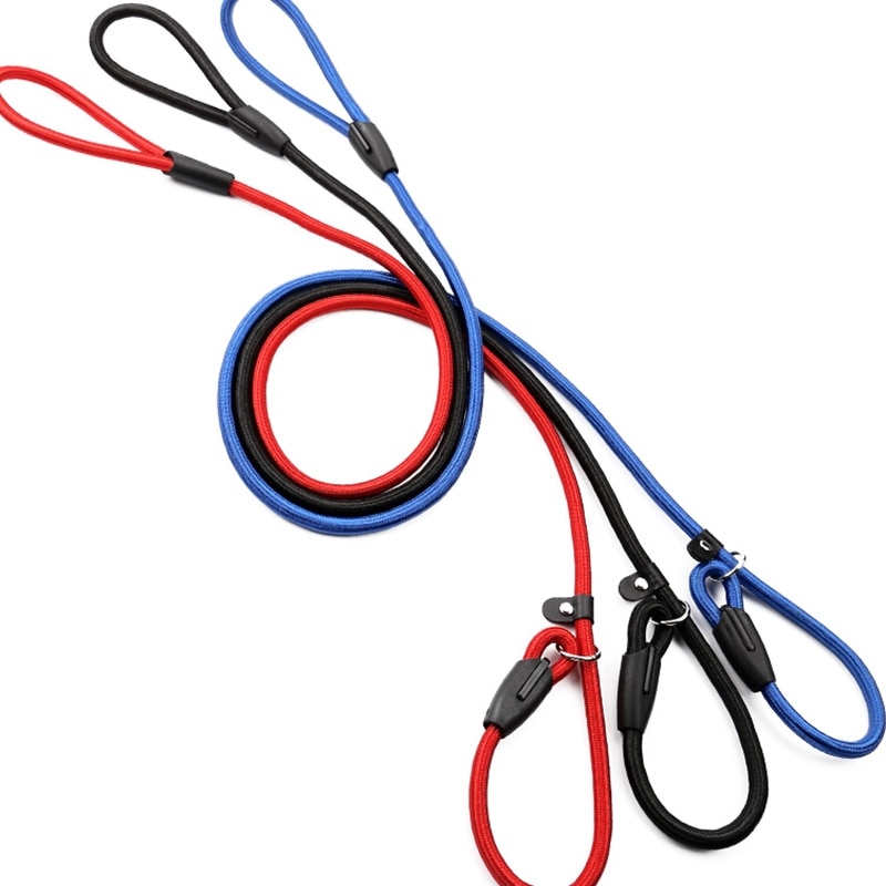 Laisse pour animal de compagnie, corde en Nylon, réglable, laisse pour chiot, sangle de Traction, collier pour chiot, de