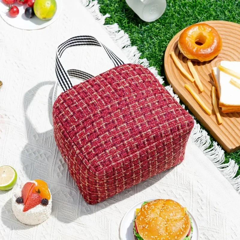 Ins Fashion Tote Lunchbox torba termiczna kobiety mężczyźni Bento do przechowywania izolowana torba na Lunch przenośna lodówka torby izolacyjne piknikowe torebka