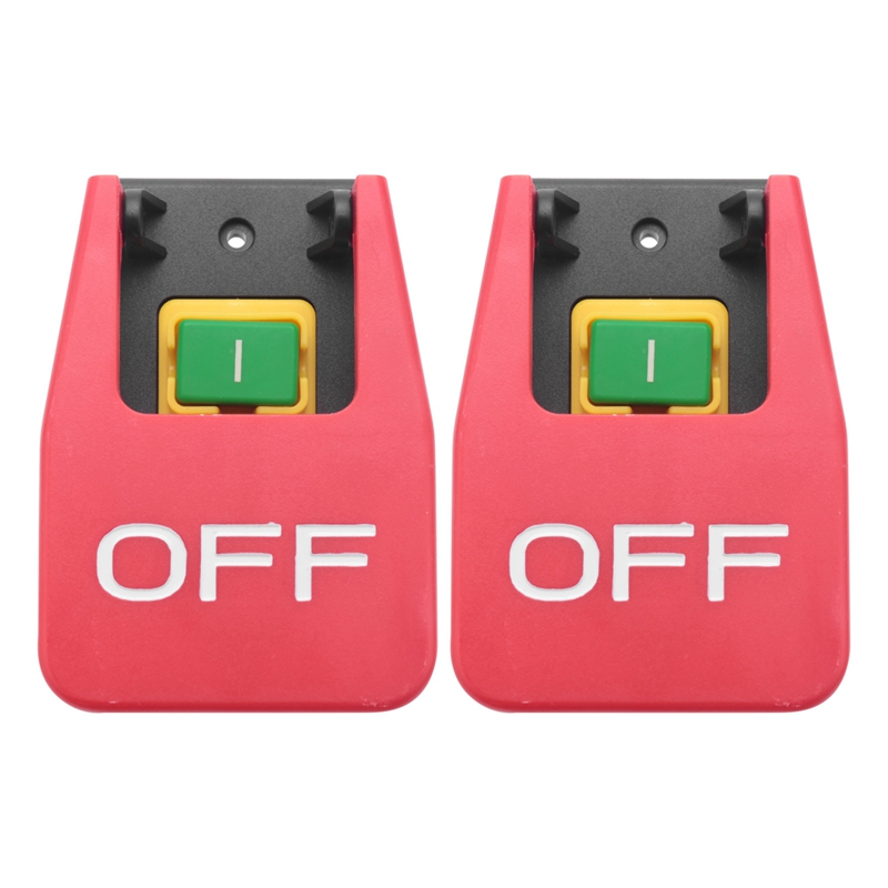 2X Off-On Red Cover Emergency Stop Push Button Switch 16A Power-Off/Undervoltage Protection Electromagnetic Start Switch: Default Title