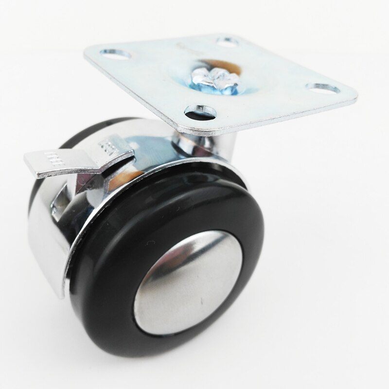 Stoel Wiel Legering Meubels Caster 2Inch Zware Swivel Castor Industriële Wielen Trolley Rubber Lock 360 Draaibaar