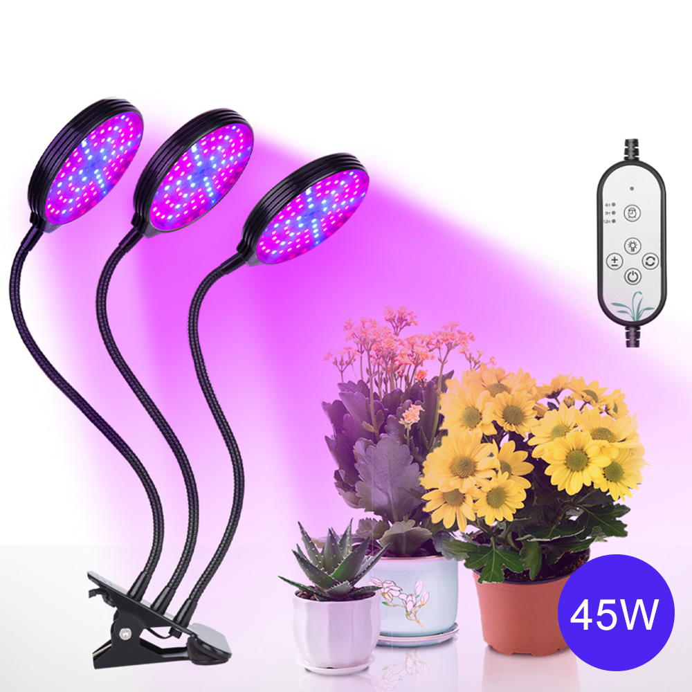 Led vokse lys  e27 fuldspektrum phyto vækst pære hydroponic voksende lys lamper vokse lys strip til phytolamps planter blomst: 45w
