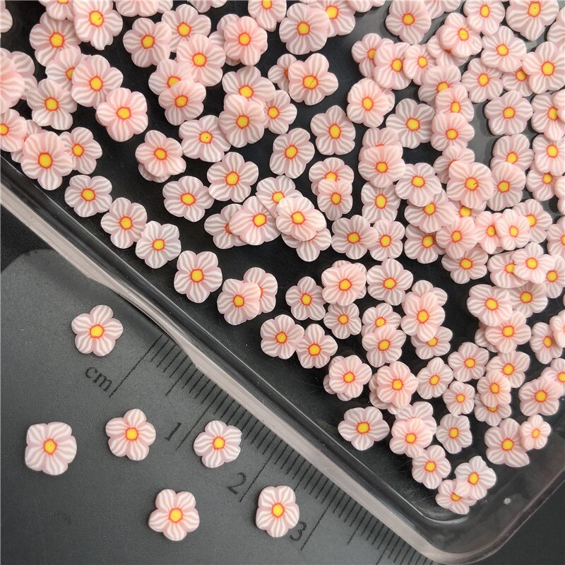 Polimerarcilla con flor rosa de 60g, arcilla suave rociada para niños Diy/manualidades Diy/Nail Art/decoración para Scrapbook/relleno artesanal
