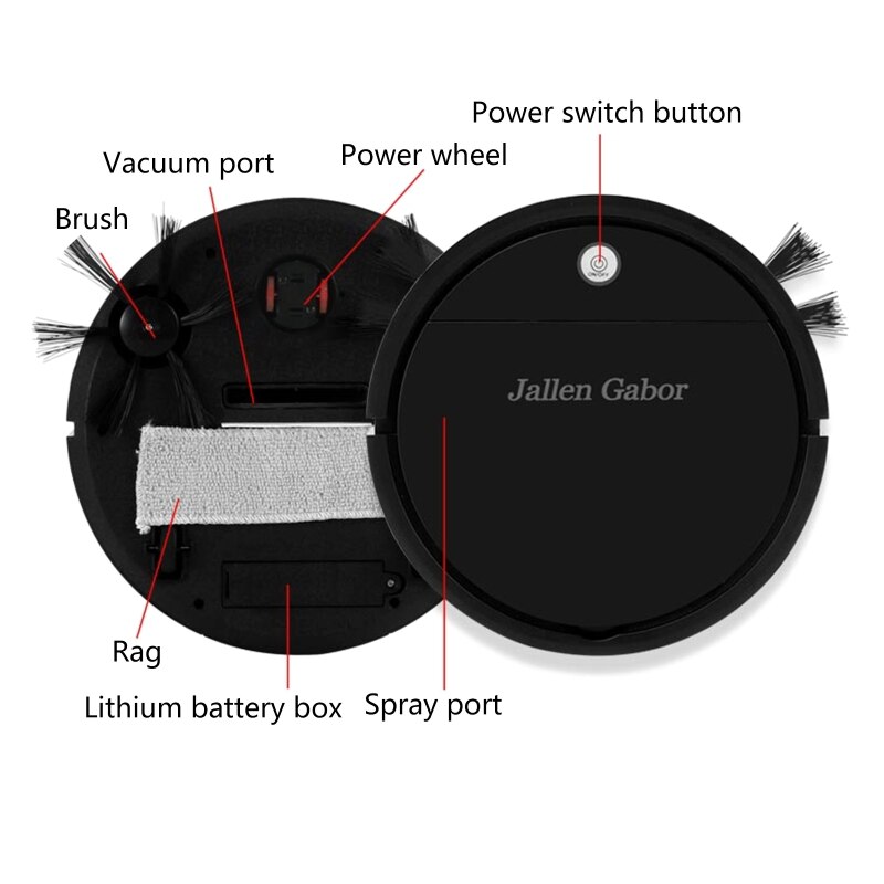 1200mAh Sweeping Robot Automatic Sweeping Robot Automatic Recognize Obstacle Ultra-quiet Hair and Dust Cleaning Robot