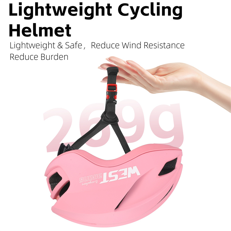 West biking aerodynamisk cykelhjelm til kvinder, integreret støbt sportssikkerhed, kc-certificeret unisex landevejshjelm med led-baglygte