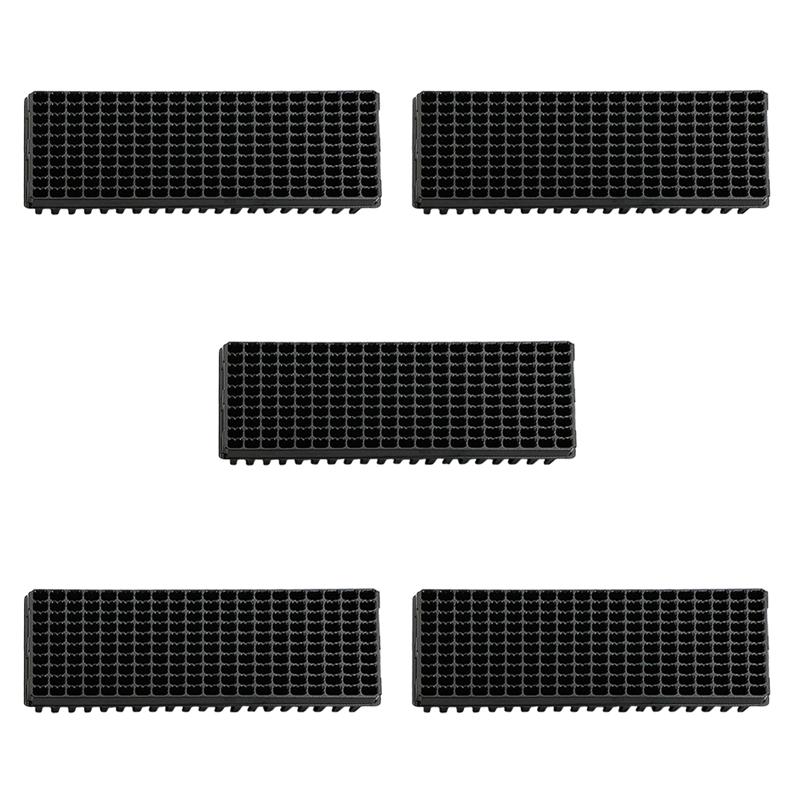 5 Pcs Seedling Tray Sprout Plate 200 Cells Nursery Pots Tray for Home Gardening Farm DIY (120g)