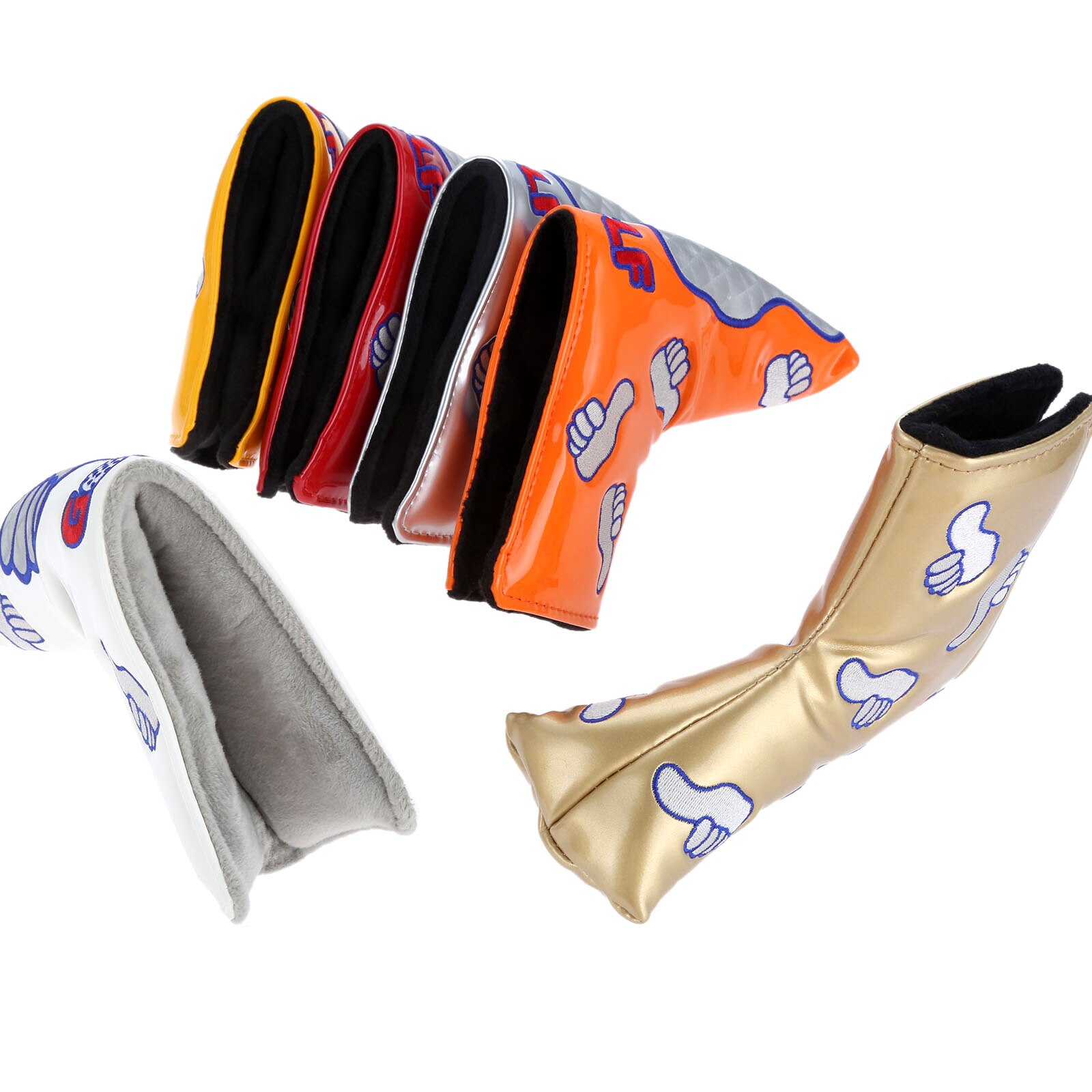 1Pc Great Thumb PU Leather Golf Blade Putter Headcover Golf Clubs Head Cover Protector Bag With Magnetic Golf Headcover 6 Colors