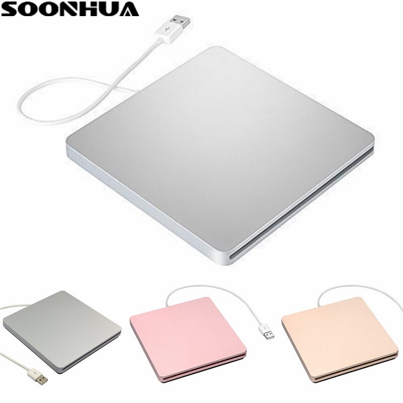 SOONHUA USB 2.0 DVD Drive​ Portable External CD-RW Writer Rewriter ​VCD ​CD ROM Player Drives For IMac MacBook Air Pro Laptop PC
