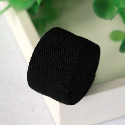 20Meters / Lot 2CM Spandex Bias Binding Elastic trim tape clothes hat craft patchwork seam underwear free ship: 30  black