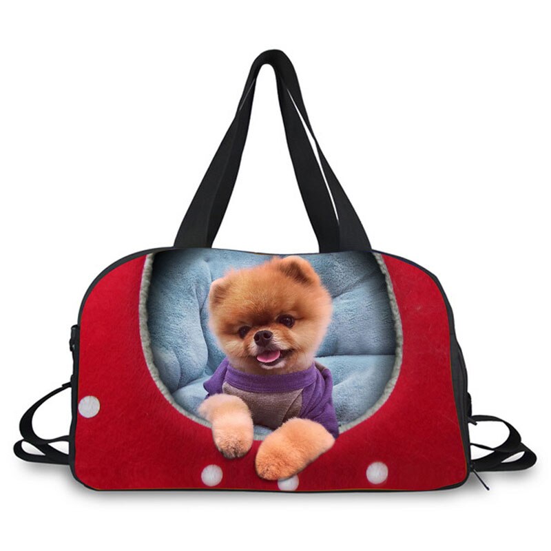 3D Huisdier Katten En Honden Print Mode Grote Capaciteit Dames Bagage Tas Reistas Print Reisbagage Tas Toevallige tas: 6526T