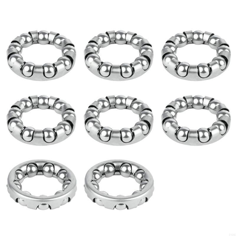 P88E 8pcs Bicicletas bicicleta Forquel Buardador soporte Bottoming Bolas acero carbono Retener los auriculares: Borgoña